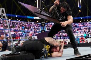 Roman Reigns Buries Kevin Owens Under Tables, Ladders, And Chairs On TLC 2020 Go-Home Episode Of SmackDown