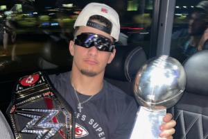 WWE Presents Super Bowl LVII Winner With A Custom Championship Belt