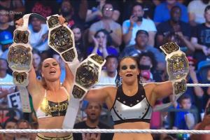Ronda Rousey And Shayna Baszler Unify The WWE And NXT Women's Tag Team Championships