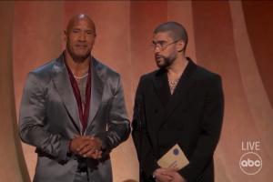 Dwayne 'The Rock' Johnson And Bad Bunny Bring Wrestling Flair To The 2024 Oscars