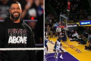 The Lakers Acknowledge Roman Reigns With Theme Song Blast During The Game Against The Timberwolves