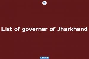 List of governer of Jharkhand