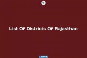 List Of Districts Of Rajasthan