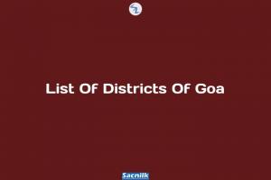 List Of Districts Of Goa