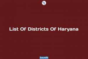 List Of Districts Of Haryana