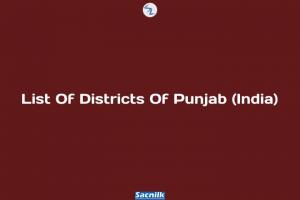 List Of Districts Of Punjab (India)
