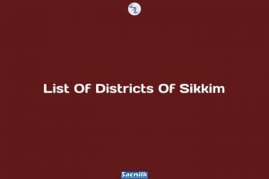 List Of Districts Of Sikkim