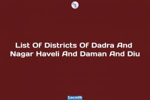 List Of Districts Of Dadra And Nagar Haveli And Daman And Diu