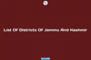 List Of Districts Of Jammu And Kashmir