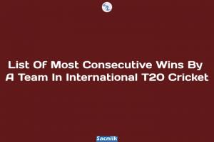 List Of Most Consecutive Wins By A Team In International T20 Cricket