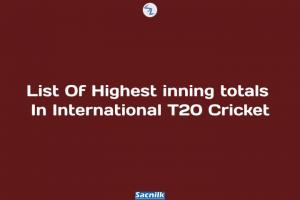 List Of Highest inning totals In International T20 Cricket
