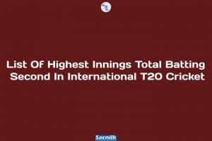 List Of Highest Innings Total Batting Second In International T20 Cricket