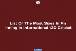 List Of The Most Sixes In An Inning In International t20 Cricket