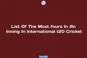 List Of The Most fours In An Inning In International t20 Cricket