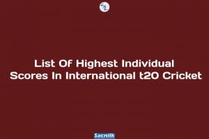 List Of Highest Individual Scores In International t20 Cricket