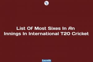 List Of Most Sixes In An Innings In International T20 Cricket