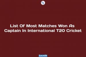 List Of Most Matches Won As Captain In International T20 Cricket