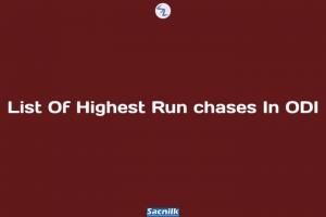 List Of Highest Run chases In ODI