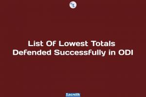 List Of Lowest Totals Defended Successfully in ODI