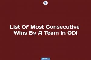 List Of Most Consecutive Wins By A Team In ODI