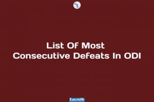 List Of Most Consecutive Defeats In ODI