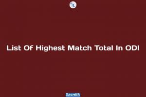 List Of Highest Match Total In ODI