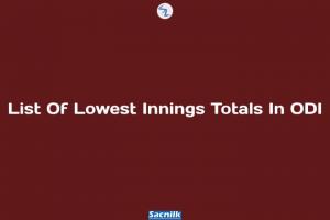 List Of Lowest Innings Totals In ODI