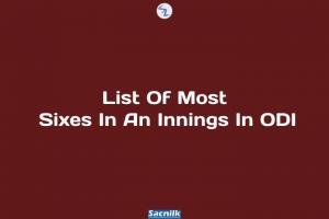 List Of Most Sixes In An Innings In ODI