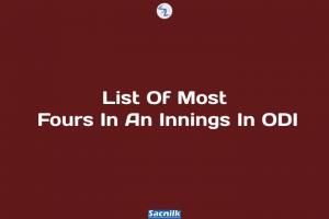 List Of Most Fours In An Innings In ODI