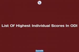 List Of Highest Individual Scores In ODI