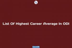 List Of Highest Career Average In ODI