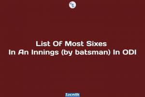 List Of Most Sixes In An Innings (by batsman) In ODI