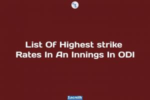 List Of Highest strike Rates In An Innings In ODI