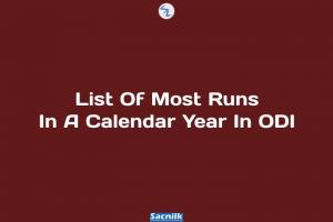 List Of Most Runs In A Calendar Year In ODI