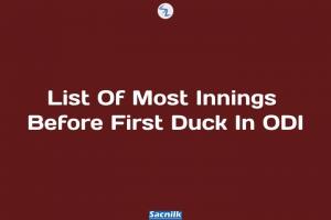 List Of Most Innings Before First Duck In ODI