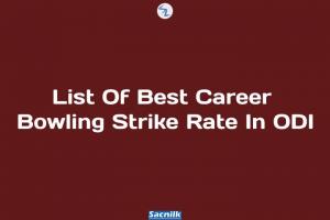 List Of Best Career Bowling Strike Rate In ODI