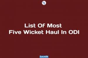 List Of Most Five Wicket Haul In ODI