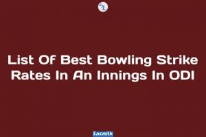 List Of Best Bowling Strike Rates In An Innings In ODI