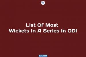 List Of Most Wickets In A Series In ODI