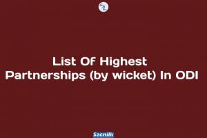 List Of Highest Partnerships (by wicket) In ODI