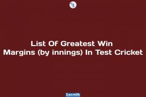 List Of Greatest Win Margins (by innings) In Test Cricket