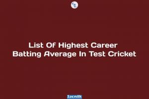 List Of Highest Career Batting Average In Test Cricket