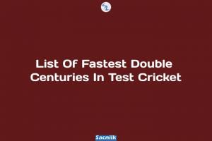 List Of Fastest Double Centuries In Test Cricket