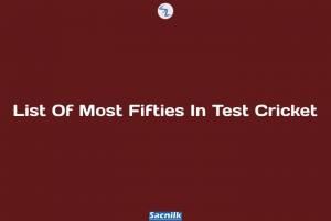 List Of Most Fifties In Test Cricket