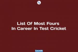 List Of Most Fours In Career In Test Cricket