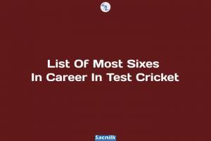 List Of Most Sixes In Career In Test Cricket