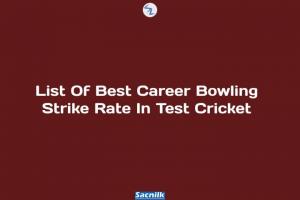 List Of Best Career Bowling Strike Rate In Test Cricket