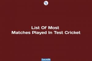 List Of Most Matches Played In Test Cricket