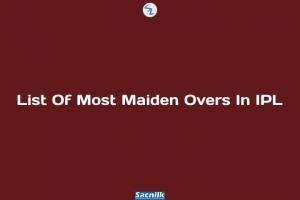 List Of Most Maiden Overs In IPL
