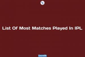 List Of Most Matches Played In IPL